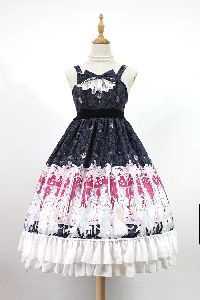 Elector High Waist Chiffon Lolita Long JSK dress