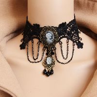 Gothic Christmas Day Ball Pearl Lace Lolita Necklace