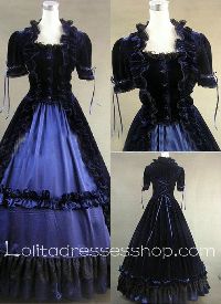 Gothic Victorian Graceful Square Ruffled Collar Ball Gown Lolita Dress
