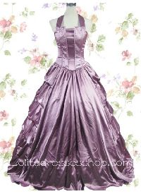 Satin Halter Sleeveless Empire Classic Lolita Dress