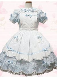 Turndown Collar Short Sleeves Cotton Sweet Lolita Dress