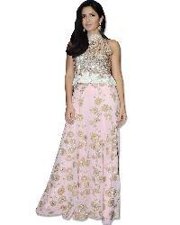 Katrina Kaif Pink Floor Length Skirt/blouse