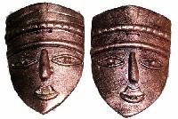 Copper Pair Wall Mask Wall Hanging