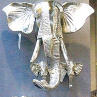 Aluminium Elephant Head