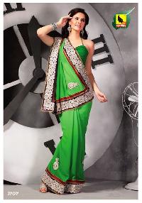 Green Color Georgette Saree