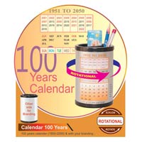 Calendar 100 Years Pen Stand