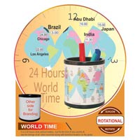World Time Pen Stand