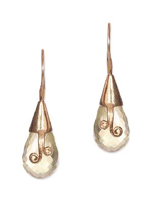 SME 725 Golden Stone sterling silver earring