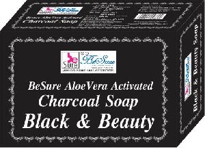 BeSure Aloe Vera Activated Charcoal Soap to Gently Exfoliates Skin