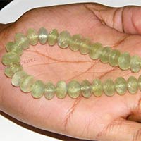 Prehnite Faceted Roundelle Beads
