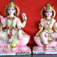 Marble Laxmi Narayan Statues