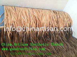 PE PVC Synthetic Thatched Roofing Tiles