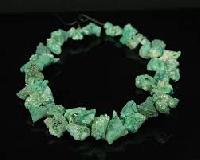 druzy titanium green stones