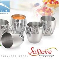 SOLITAIRE Stainless Steel Glass Set