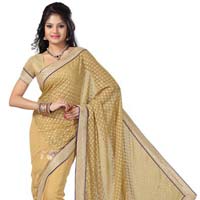 Faux Chiffon Jacquard Saree