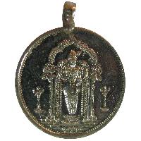 Goddess Meenakshi Copper Pendant - A3092
