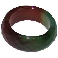 Multi Colour Onyx Chalcedony Natural Gemstone Round Finger Ring - A4482