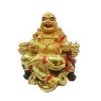 Seated Laughing Buddha Gold Ingots