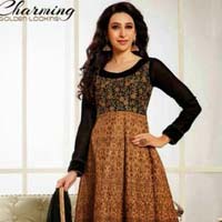 Semi-Stitched Floor Length Anarkali Suit