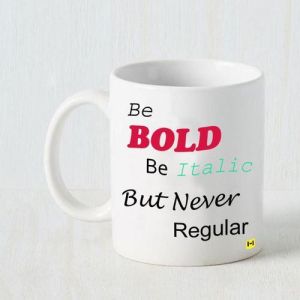 White Coffee Mug With Printed