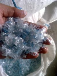 PET Flakes Light Blue Bottle Recycled