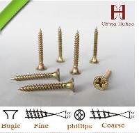 Phillips Drive Bugle Head Fine Thread Yellow Galvanized Drywall Screw