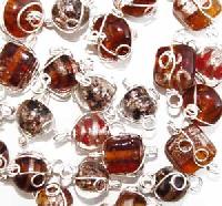 Wire Wrapped Glass Beads