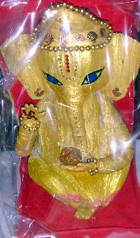 Banana Fiber Made Lord Ganesh Golden Color