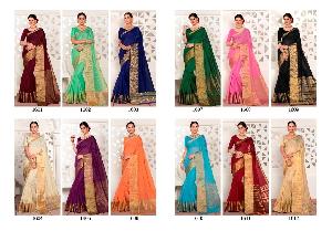 H Raj Fashion Weaving silk fabric saree