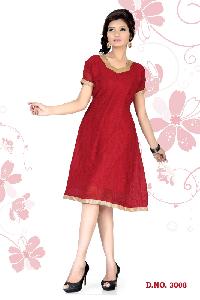 Red Color Fancy Kurtis