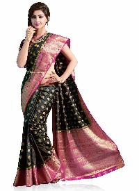 Black Woven Art Silk  Saree