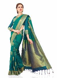 Meghdoot Green Colour Art Silk Woven Saree