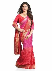 Light Red Colour Art Silk Woven Saree