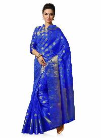 Meghdoot Blue Colour Art Silk Woven Saree