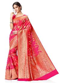 Meghdoot Pink Colour Kanchipuram Spun Silk Saree