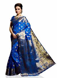 Royal Blue Colour Traditional Art Silk Woven Saree
