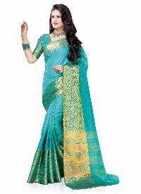 Green Art Silk Woven Saree