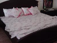 Chikan Embroidered Bed Sheets