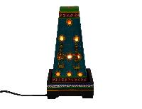 Ethnic Lamp With Dhokra and Warli Work and Perforated Side Panels