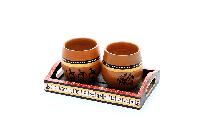 Chai Cups with Tray