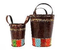 Set of 2 Decorative Buckets