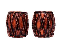 Set of 2 Dholak Pen Stands( 4 Inches Tall)