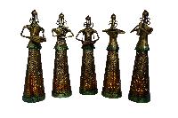 Set of 5 Fairy Musicians Cum Tea Light Holders ( 14 Inches Tall)