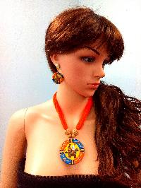 Terracotta Necklace sets could be worn on any outfit