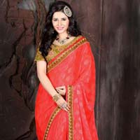 net embroidery sarees