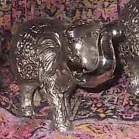 Silver Plated Aluminum Elephant Set