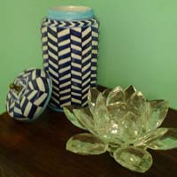 Blue Pottery Decorative Jar Jrl 008