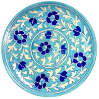 Blue Pottery Decorative Plate