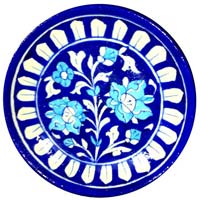 Blue Pottery Decorative Plate