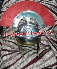 Roman Helmet with Red Plum